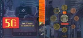 Belgien Kursm�nzsatz 2003 - 50 Jahre Belgisches Fernsehen - - Bild vergr��ern 