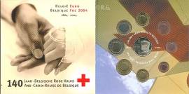 Belgien Kursm�nzsatz 2004 - 140 Jahre Belgisches Rotes Kreuz - stgl. - Bild vergr��ern 