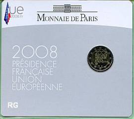 2 � Frankreich 2008 - EU-Pr�sidentschaft - stgl. im Blister - Bild vergr��ern 