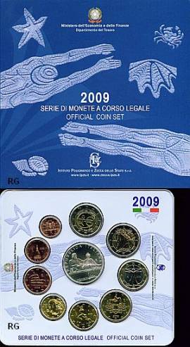 Italien 2009 - Kursm�nzsatz stgl. + 5 � +13. FINA Weltmeisterschaft + 2 � WWU  - - Bild vergr��ern 