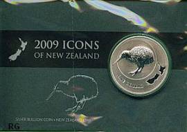 1 $ Neuseeland 2009 - Kiwi - stgl. im Blister - Bild vergr��ern 