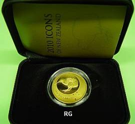 10 $ Neuseeland 2010 - Kiwi - Gold - Bild vergr��ern 