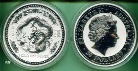 1 kg Silber - Jahr des Drachen - 2000 - Bild vergr��ern 
