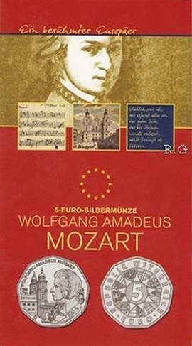 5 Euro �sterreich 2006 - Mozart - im Blister - Bild vergr��ern 