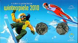 5 Euro-Set  �sterreich 2010 - Olympiade Vacouver - im Blister - Bild vergr��ern 