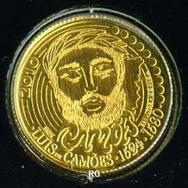 1/4 Euro Portugal 2010 Luis de Camoes Gold - Bild vergr��ern 