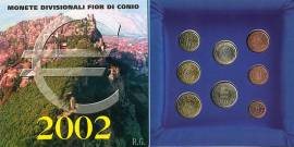 San Marino offizieller KMS 2002 stgl. - erster kompletter Satz in � - - Bild vergr��ern 