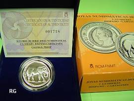 Spanien 10 � 2011 - Juwelen der Numismatik: 1 1/2 Shekel Karthago - PP - Bild vergr��ern 