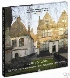 Belgien Kursm�nzsatz 2006 - Fl�mische Beginenh�fe - - Bild vergr��ern 