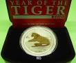 Australien 1 $ - Jahr des Tigers - 2010 (1 Unze) teilvergoldet