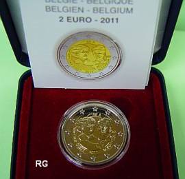 2 Euro Belgien 2011 - Internationaler Frauentag -  PP