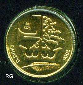 1/4 Euro Portugal 2008 K�nig Dyonysius Gold - Bild vergr��ern 