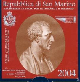 2 Euro San Marino 2004 - Bartholomeo Borghesi - im Folder - Bild vergr��ern 