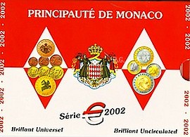 Offizieller Kursm�nzsatz Monaco 2002 stgl.