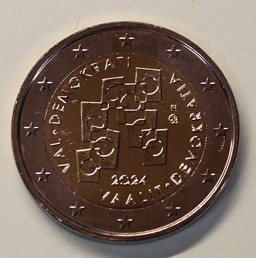 2 Euro Finnland 2024 Wahlen u. Demokratie bfr.