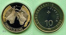 Schweiz 10 Franken - Ringkuhk�mpfe - 2012 stgl. - Bild vergr��ern 