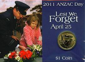 1 $ Australien 2011 - ANZAC Day -RAAF-- ku/ni - stgl. - Bild vergr��ern 