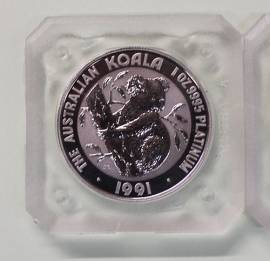Australien 1 oz Koala 1991 Platin (Originalkapsel) - Bild vergrern 