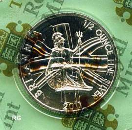 Gro�britannien 1 � Britannia 2011 BU 1/2 oz Silber - Bild vergr��ern 