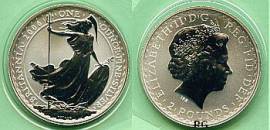 Gro�britannien 2 � Britannia 2006 BU 1 oz Silber - Bild vergr��ern 
