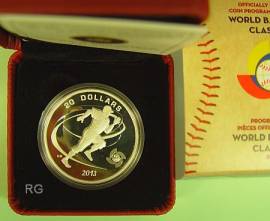 Kanada 20 $ 2013 - Baseball: L�ufer / Runner - Proof - Bild vergr��ern 