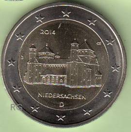 2 Euro Deutschland 2014 - Michaeliskirche Niedersachsen - J (bfr.) - Bild vergr��ern 