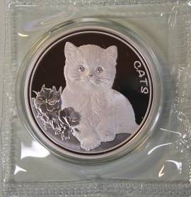Fidji / Fiji 50 Cent 2022 Katzenserie: Katze 2. Ausgabe - 1 oz BU - Bild vergrern 