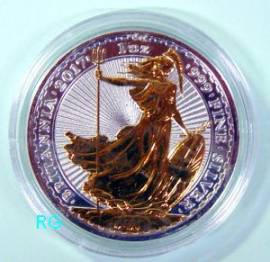 Gro�britannien 2 � Britannia 2017 teilvergoldet BU 1 oz  - Bild vergr��ern 