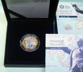 Großbritannien 2 £ 2020 - Voyage Discovery James Cook (III) - (Silber PP) - Bild vergrößern