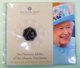 Gro�britannien 50 Pence 2022 - Platinum Jubil�um Queen Elisabeth II. - (cu/ni BU) - Bild vergr��ern 