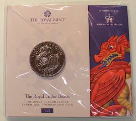 Gro�britannien 5 � 2024 - Tudor Beasts (6): Red Dragon - (cu/ni BU) - Bild vergr��ern 