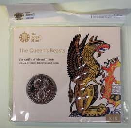 Gro�britannien 5 � 2021 - Queens Beasts: Griffin - (cu/ni BU) - Bild vergr��ern 