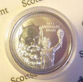 Gibralta 1 Pound Perseus mit Kopf der Medusa 2021 1 oz  - Bild vergr��ern 