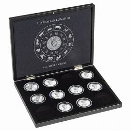 LEUCHTTURM M�nzkassette -Volterra- f�r 12 Lunar 3 Silberunzen in Kapseln 364640 - Bild vergr��ern 