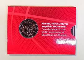 2 � Litauen 2022 - 100 Jahre Basketball in Litauen - Coincard - Bild vergr��ern 