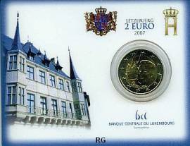 2 Euro Luxemburg 2007 Palais des Gro�herzogs (Blister) stgl. - Bild vergr��ern 