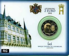 2 Euro Luxemburg 2010 Wappen des Gro�herzogs Henri (Blister) - Bild vergr��ern 