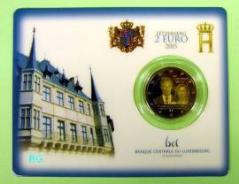 2 Euro Luxemburg 2015 15 J. Thronbesteigung Gro�herzog Henri (Blister) - Bild vergr��ern 