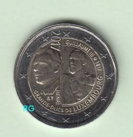 2 Euro Luxemburg 2017 Guillaume III. bfr. - Bild vergr��ern 