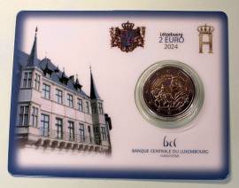 2 Euro Luxemburg 2024 175. Todestag Groherzog Guillaume II.  Mnzzeichen Merkurstab Coincard - Bild vergrern 