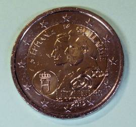 2 Euro Luxemburg 2022 10. Hochzeitstag Guillaume und Stephanie M�nzzeichen Merkurstab bfr. - Bild vergr��ern 
