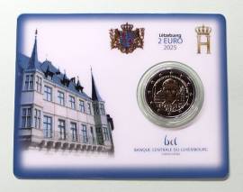 2 Euro Luxemburg 2025 25. Thronjubil�um Gro�herzog Henri M�nzzeichen Merkurstab CC - Bild vergr��ern 