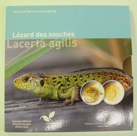 5 � Luxemburg 2021 - Zauneidechse - Silber / Nordic gold - Bild vergr��ern 