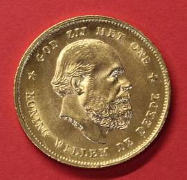 Niederlande 10 Gulden 1879 Wilhelm 6,05 g (versandkostenfrei!) - Bild vergr��ern 