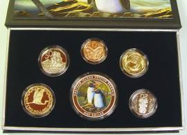 KMS Neuseeland 2020 - mit 1 $ -Crested Penguin- 1 oz 999er Silber coloriert - PP - Bild vergrern 