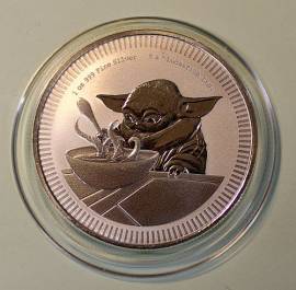 Niue Islands 2 $ Star Wars: Mandalorian Grogu Baby Yoda 2022 BU - Bild vergr��ern 