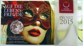 5 Euro  sterreich 2015 - Die Fledermaus - im Blister - Bild vergrern 