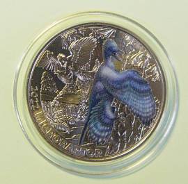 sterreich 3  Dino-Taler-Serie: Microraptor gui 2022 (10) - Bild vergrern 