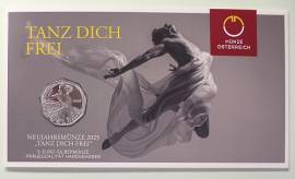 5 Euro Österreich 2025 - Neujahrsmünze: 200 J. Johann Strauss - im Blister - Bild vergrößern