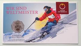 5 Euro Österreich 2024 - Ski WM 2025 Saalbach - im Blister - Bild vergrößern